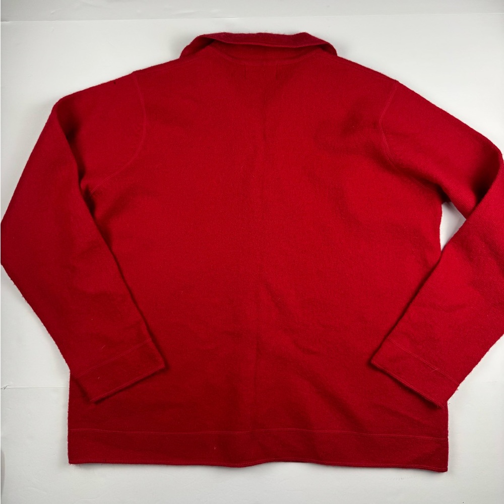 Sag Harbor Vibrant Red wool Cardigan Sweater/jacket size large - Picture 6 of 6